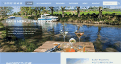 Desktop Screenshot of karinmerkle-hausboote.de
